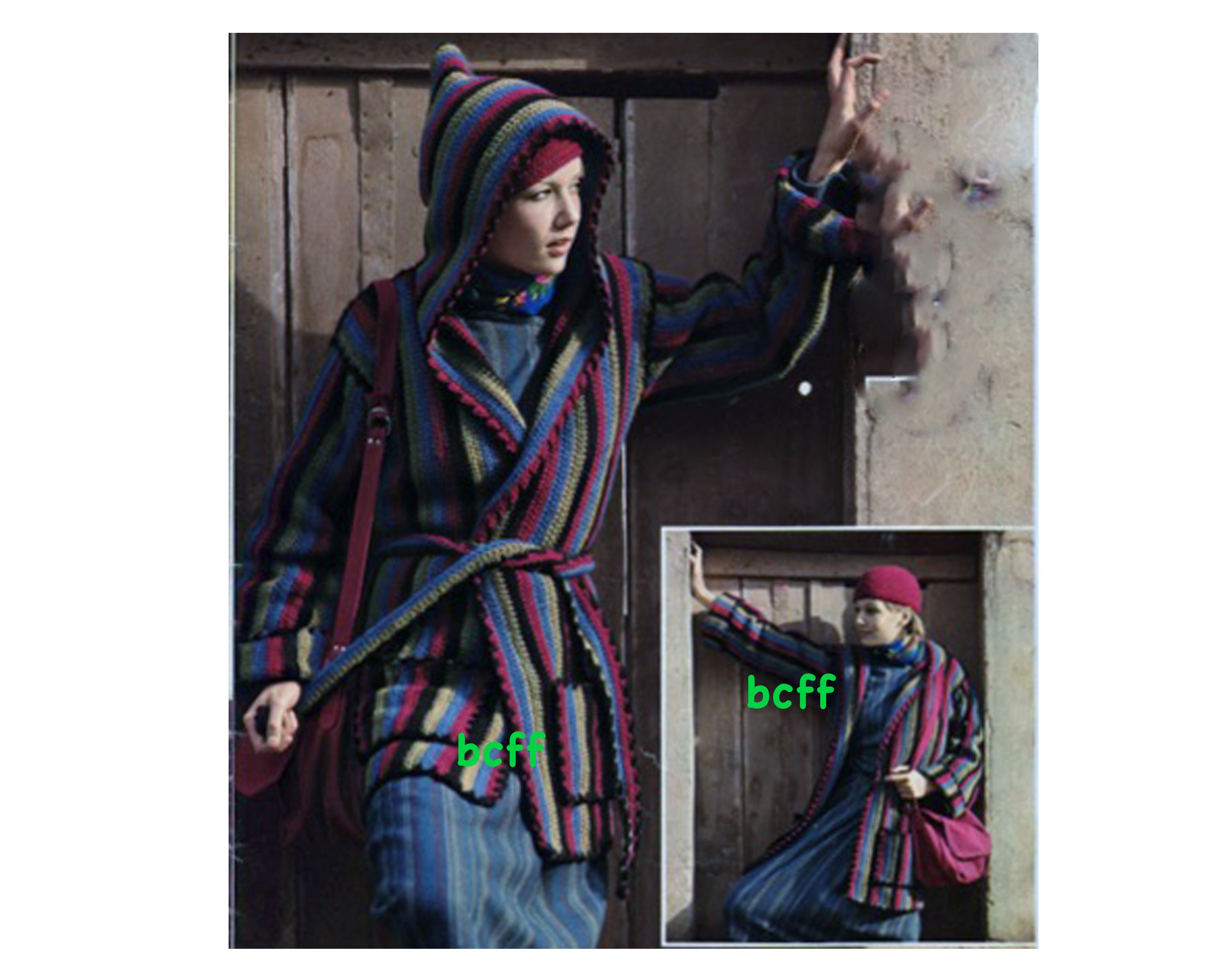 womens hooded wrap coat