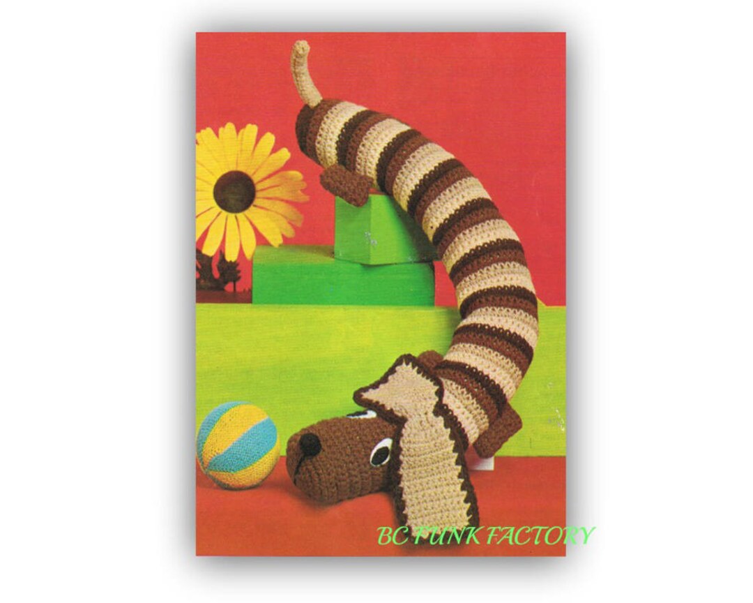 Draft Stopper Crochet Pattern Dachshund Dog Draft Stopper Vintage PDF