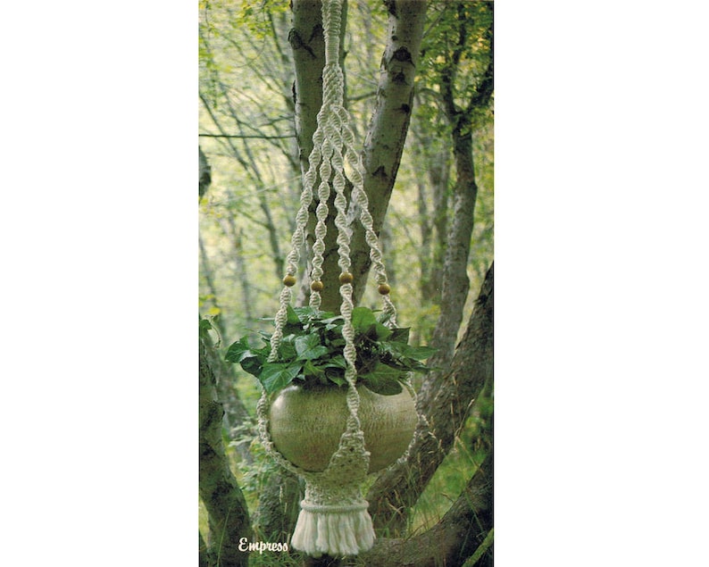 Macrame Plant Hanger Pattern Vintage 1970/'s Macrame Plant Holder Home Decor Pot hanger PDF Pattern Instant Download