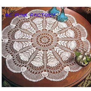 Doily Crochet Pattern - Round Doily Centrepiece - Vintage Thread Crochet  - PDF Crochet Pattern