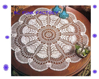 Doily Crochet Pattern - Round Doily Centrepiece - Vintage Thread Crochet  - PDF Crochet Pattern