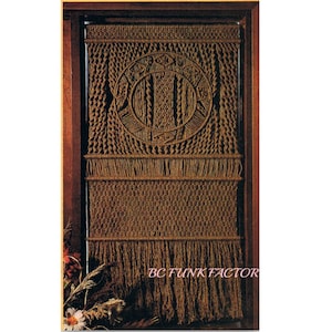 Vintage Macrame Curtain Pattern Decorative Cafe Curtain - DIY Macrame - PDF Macrame Patterns