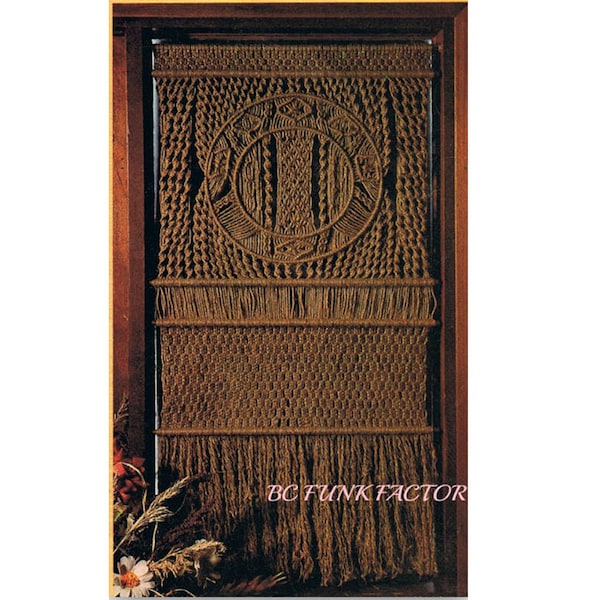 Vintage Macrame Curtain Pattern Decorative Cafe Curtain - DIY Macrame - PDF Macrame Patterns