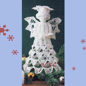 Crochet Angel Pattern - Thread Crochet Christmas Angel Home Decor Crochet PDF Crochet Pattern Digital Download