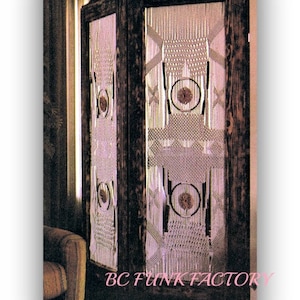 Macrame Room Divider - Screen - Vintage 1970's Home Decor Macrame PDF Pattern Instant Download Almost Free