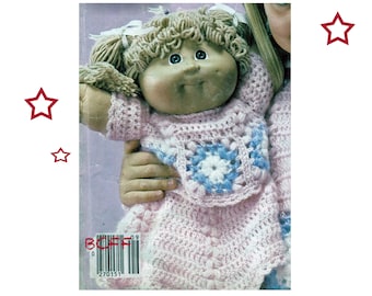PDF Doll Clothes Crochet Pattern - Cabbage Patch Pullover & Skirt Crochet Pattern Printable Download