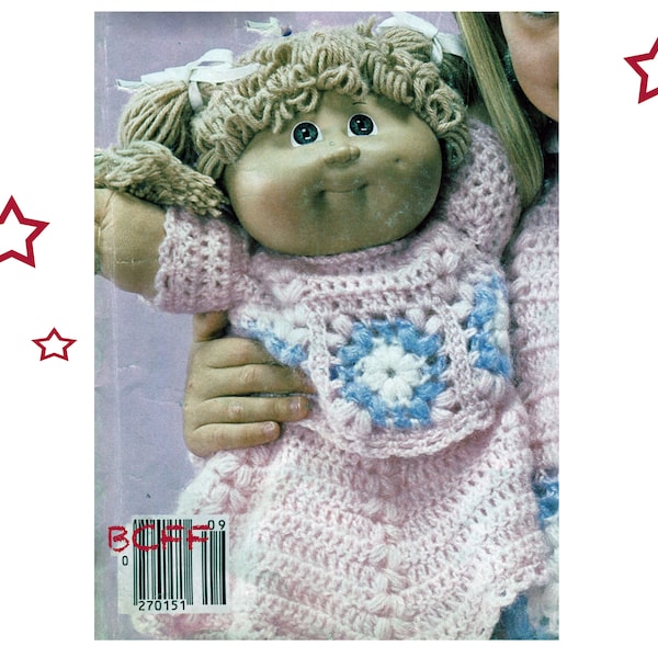 PDF Doll Clothes Crochet Pattern - Cabbage Patch Pullover & Skirt Crochet Pattern Printable Download