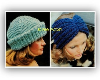 Hat Knitting Pattern Women & Girls Headband Knitting Patterns PDF Knitting Pattern Instant Download