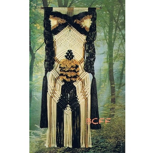 Macrame Wall Hanging Pattern Vintage 1970&#39;s Home Macrame Wall Hanger PDF Macrame Pattern Digital Macrame Pattern
