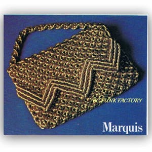 Macrame Purse Pattern Small Evening Handbag for Women PDF Macrame Pattern Instant Download