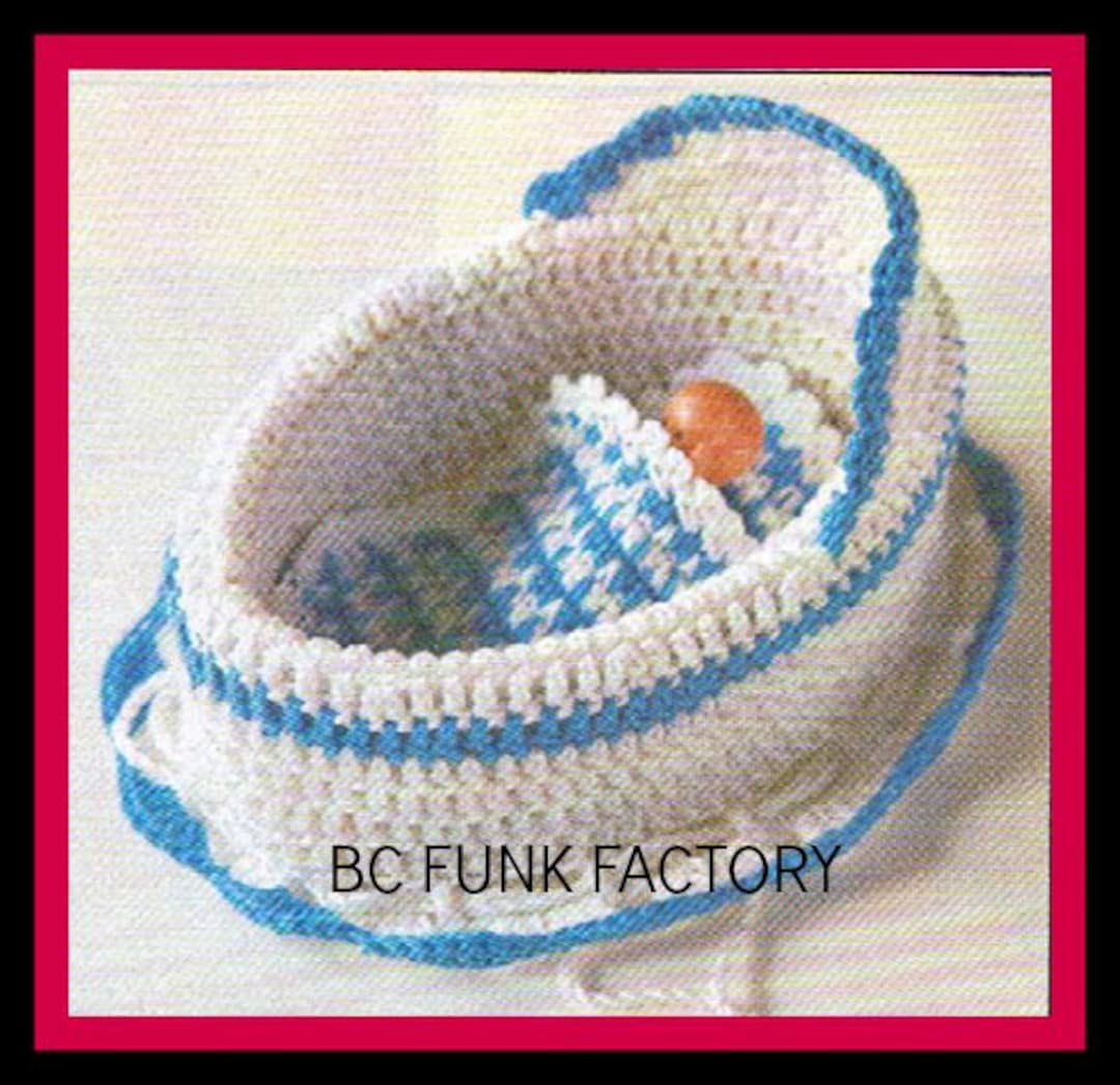 Childs Purse Cradle Crochet Pattern Vintage 1970's Girls Baby Cradle ...