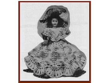 Bride and Bridesmaids Doll Dress Crochet Patterns -Vintage Doll Dress Crochet - PDF Crochet Pattern  Instant Download All Most Free