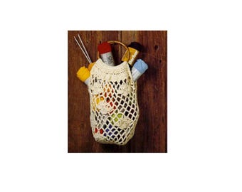 Vintage Crochet Market Bag Pattern, Boho Summer Tote English Printable pattern