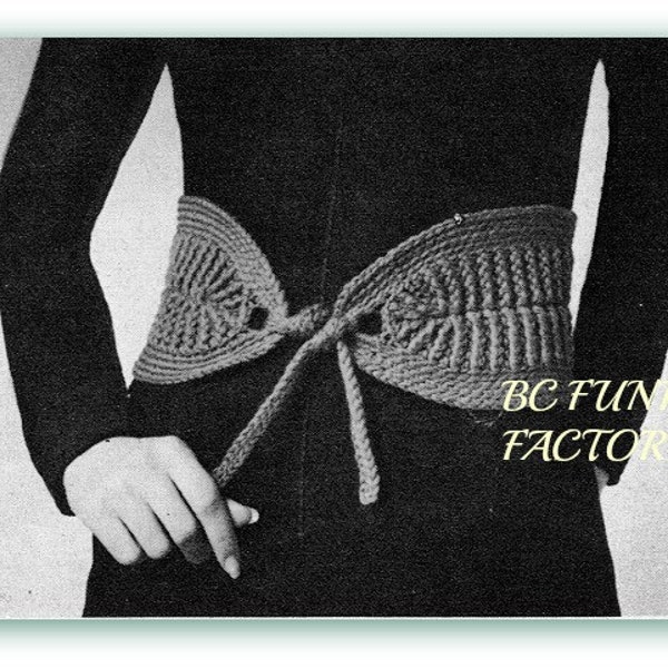 Women's Crochet Pattern - Belt Crochet Pattern - 1970's Front Lace Boho Belt PDF Crochet Pattern Almost Free