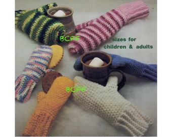 Crochet Mitten Pattern - Sizes for Boys Girls and Women Vintage Mitten Crochet Pattern - PDF Crochet Pattern DIY Crochet Instant Download