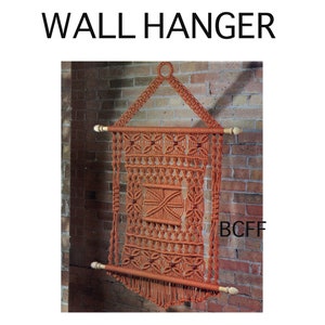 1970&#39;s Macrame Pattern - Wall Hanging Pattern - DIY Macrame Hanging Pattern - PDF Macrame Pattern
