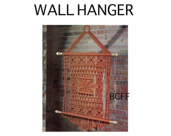 1970's Macrame Pattern - Wall Hanging Pattern - DIY Macrame Hanging Pattern - Printable Macrame Pattern