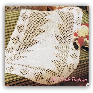 Christmas Tree Crochet Afghan Pattern Vintage Holiday Home Decor Crochet PDF Crochet Pattern