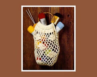 Crochet Pattern, Vintage Market Bag Crochet Pattern - Beach Bag - Veggie Bag - PDF Crochet Pattern