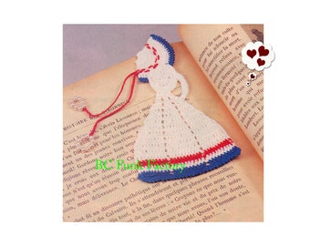 Crochet Pattern Bookmark Vintage Lady bookmark Crochet Pattern PDF