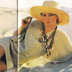 Crochet Pattern Beach Tunic Cover up Pattern Vintage Summer Beach Wear PDF Crochet Pattern Instant Download on Etsy
