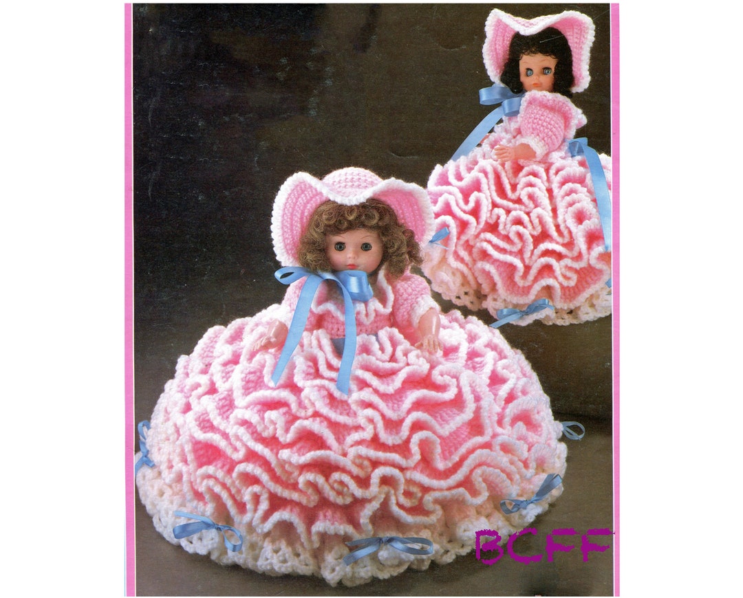 Crochet Pattern, Pillow Doll Crochet, Bed Doll Dress Pattern, PDF