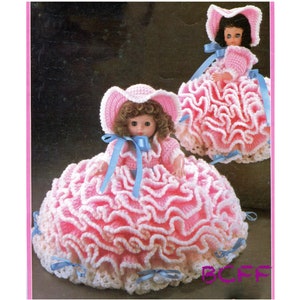 Crochet Pattern, Pillow Doll Crochet, Bed Doll Dress Pattern, PDF Crochet Pattern