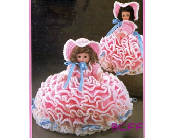 Crochet Pattern, Pillow Doll Crochet, Bed Doll Dress Pattern, PDF Crochet Pattern