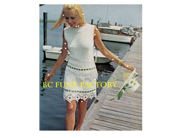 Haakpatroon damesjurk retro jaren 70 gehaakte zomerjurk haakpatroon pdf