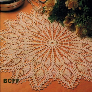 Vintage Pineapple Doily Crochet Pattern - Home decor Crochet PDF Crochet Pattern Instant Download