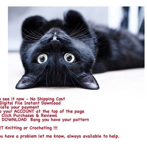 May include: A black cat lying on its back with its paws in the air, looking directly at the camera. The cat has bright green eyes and a long, black tail. The cat is lying on a light brown surface.
