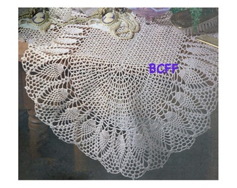 Pineapple Doily Crochet Pattern - Vintage Runner Thread Crochet Pattern Home Decor PDF Crochet Pattern