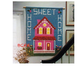 Crochet Wall Hanging - Home Sweet Home - Crochet Home Decor - PDF Crochet Pattern Instant Download