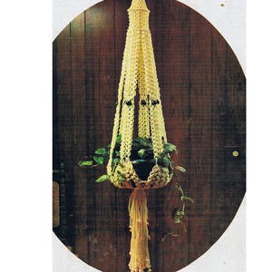 Macrame Plant Hanger Pattern Vintage Macrame Plant Holder Pattern PDF Macrame Pattern