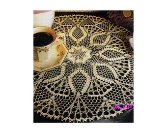 PDF Doily Crochet Pattern - 18'' Round Doily Thread Crochet Dollies - Home Decor Table Center Piece  Crochet Pattern
