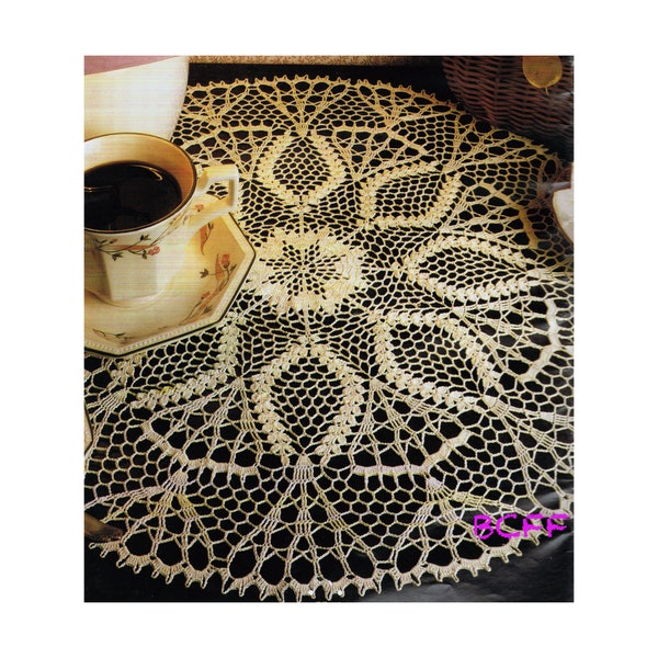 PDF Doily Crochet Pattern - 18'' Round Doily Thread Crochet Dollies - Home Decor Table Center Piece  Crochet Pattern