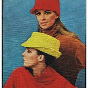 Crochet Hat Patterns Fedora and Beak Cap Vintage 1970's PDF Digital Pattern Instant Download