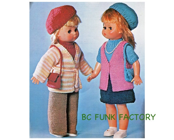 Doll Clothes Knitting Pattern - 18 Inch Doll's Outfits Pattern - PDF Knitting Pattern - DK yarn
