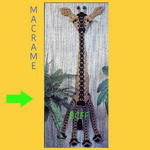 Vintage Makramee Muster - Makramee Wandbehang Muster - Giraffe Wandbehang PDF Makramee Muster