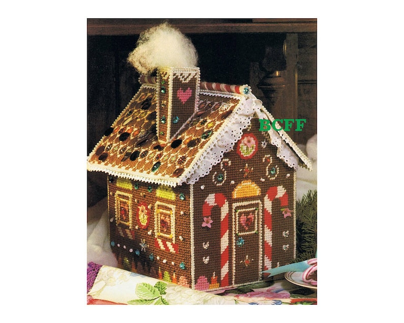 Plastic Canvas Gingerbread House Pattern Vintage Plastic Etsy UK