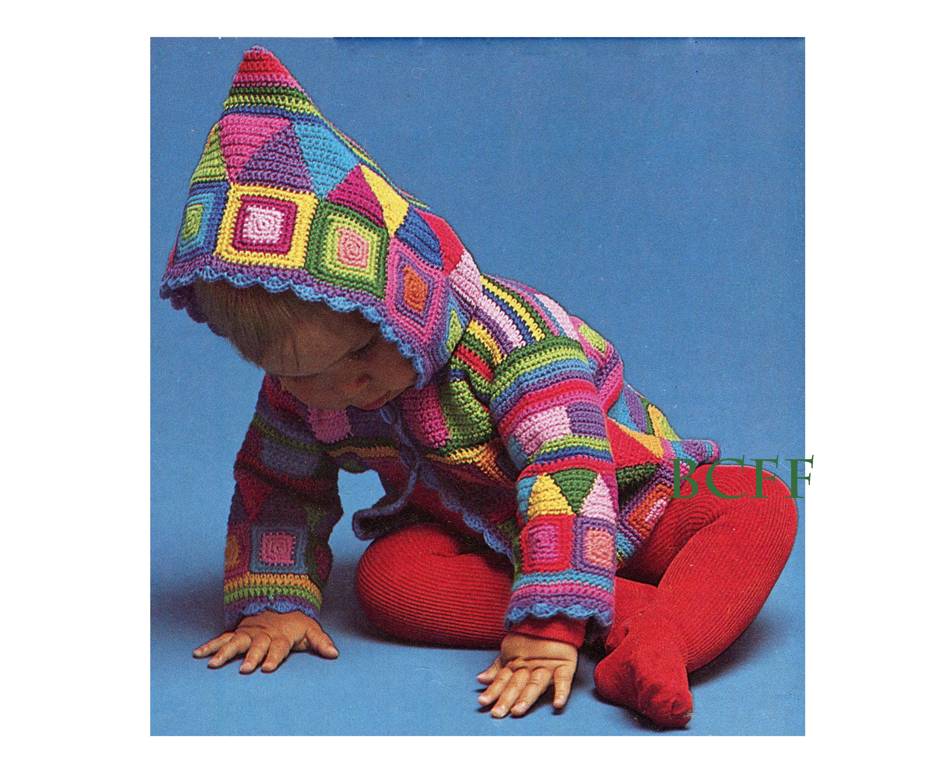 Manteau Vintage Enfant Années 70 - Fausse Fourrure Bouclée Marron - Taille 6-7 Ans