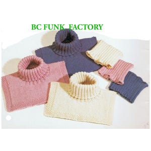 Knitting Pattern Neck Warmer Men Women Children Knit a Dickie Vintage Winter PDF Knitting Pattern