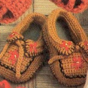 Moccasin Slipper Crochet Pattern Infant Baby Moccasin Bootie PDF Crochet Pattern Instant Download