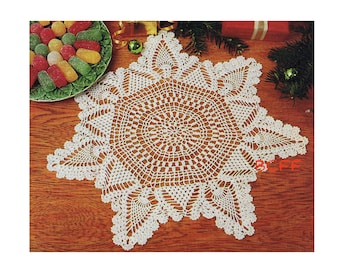 Doily Crochet Pattern - Vintage Doilies Pattern Thread Crochet- PDF Crochet Pattern Row by Row Pattern Instant Download