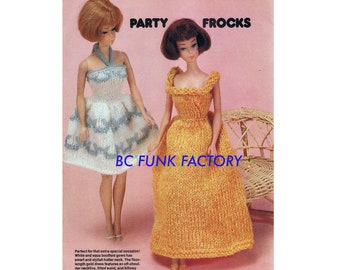Knitting Pattern Fashion doll Dresses Vintage 11 1/2" Teen Doll PDF Knitting Pattern Pattern