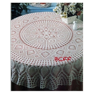 Heirloom Pineapple Tablecloth Pattern Vintage Crochet Pattern Round Table Topper Table Decor Thread Crochet PDF Crochet Pattern