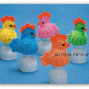 Egg Cosies Crochet Pattern Chicken Egg Cosy Pattern Vintage 1970's PDF Crochet Pattern image 1