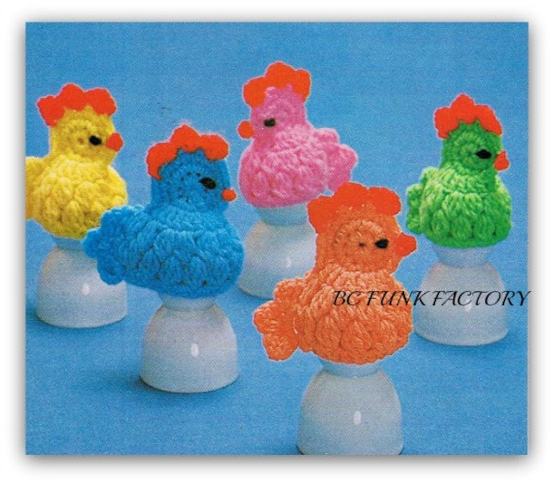 Egg Cosies Crochet Pattern Chicken Egg Cosy Pattern Vintage 1970's PDF Crochet Pattern image 1