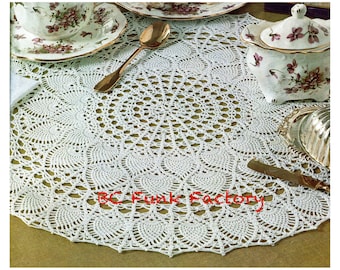 Doily Crochet Pattern - Pineapple Center Doily Crochet - Vintage Thread Crochet Centerpiece PDF Crochet Pattern - DIY Crochet Pattern