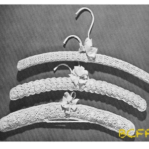 Covered Hangers Crochet Pattern Shell Stitch - Flower Rings - Tailored Bazaar Sellers PDF Crochet Pattern Instant Download